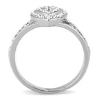 Women's stainless steel heart crystal ring, elegant accessory for special occasions