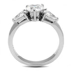 Women's stainless steel heart cz ring, elegant design for everyday wear