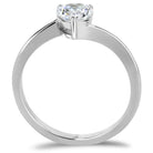 Women's stainless steel heart ring, elegant and durable for daily wear