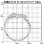 Women's stainless steel heart ring, elegant design for everyday wear