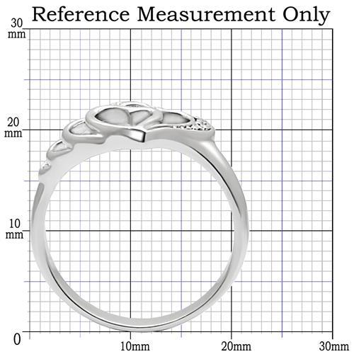 Women's stainless steel heart ring, elegant design for everyday wear