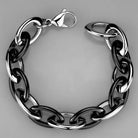 Chunky black and silver chain bracelet, perfect as statement bracelets for vacation outfits