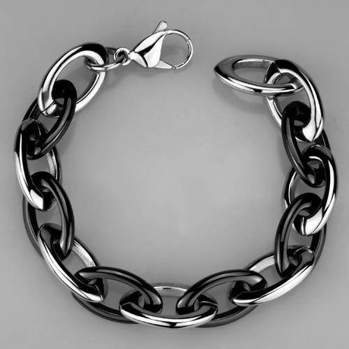 Chunky black and silver chain bracelet, perfect as statement bracelets for vacation outfits
