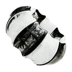 Stylish statement bracelets for women featuring a unique black and white swirl design