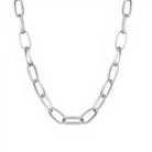 ClaudiaG Collection statement silver link necklace with large interlocking links for a bold look