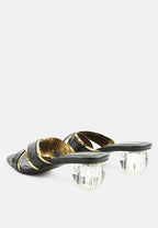 Sandales Stellar Gold Line à talon sculpté Croc