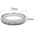 Sparkling sterling silver band for women with a micro-paved design and elegant shine