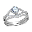 Elegant sterling silver engagement ring for women with a sparkling center stone and detailed band