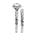 Elegant sterling silver engagement ring for women featuring a twisted band and sparkling center stone