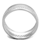 Sterling silver eternity band for women with a polished surface and sparkling accents