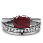 Women's sterling silver ruby ring, perfect for elegant occasions
