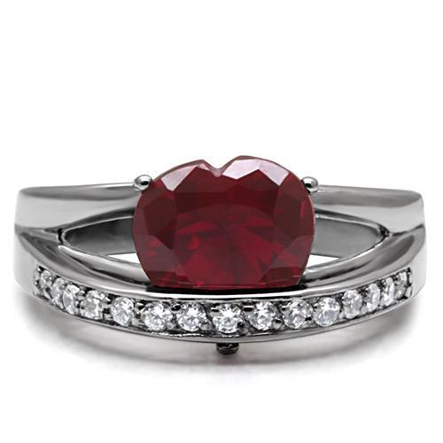 Women's sterling silver ruby ring, perfect for elegant occasions