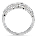 Sterling silver statement ring for women with a contemporary design and intricate detailing