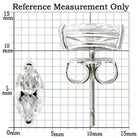 Sterling silver vacation accessories earrings with sparkling clear stones for stylish summer outfits