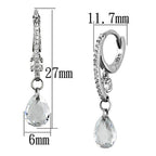 Sterling silver vacation jewelry earrings with a sparkling gemstone drop design