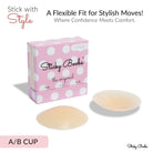 Original sticky boobs adhesive bra for A-B cups offering comfort and flexible fit for stylish moves