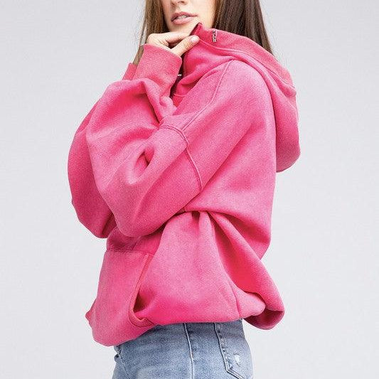 Women's Sweatshirts & Hoodies Stitch Detailed Elastic Hem Hoodie