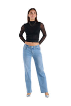 Shop ENJEAN women's straight leg blue jeans for casual everyday wear