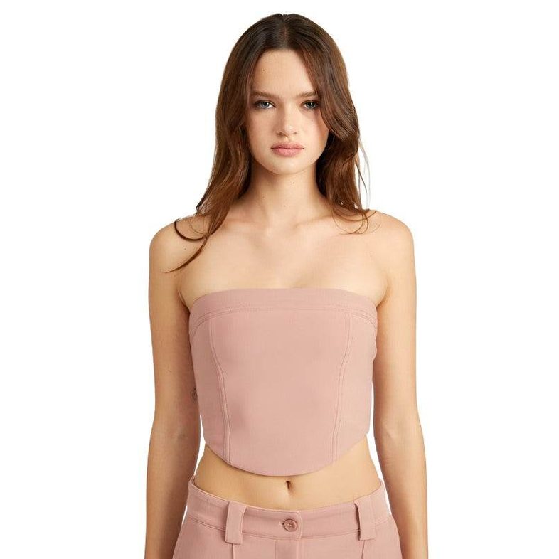 Emory Park Strapless Vacation Tops in Blush Pink for Effortless Summer Style