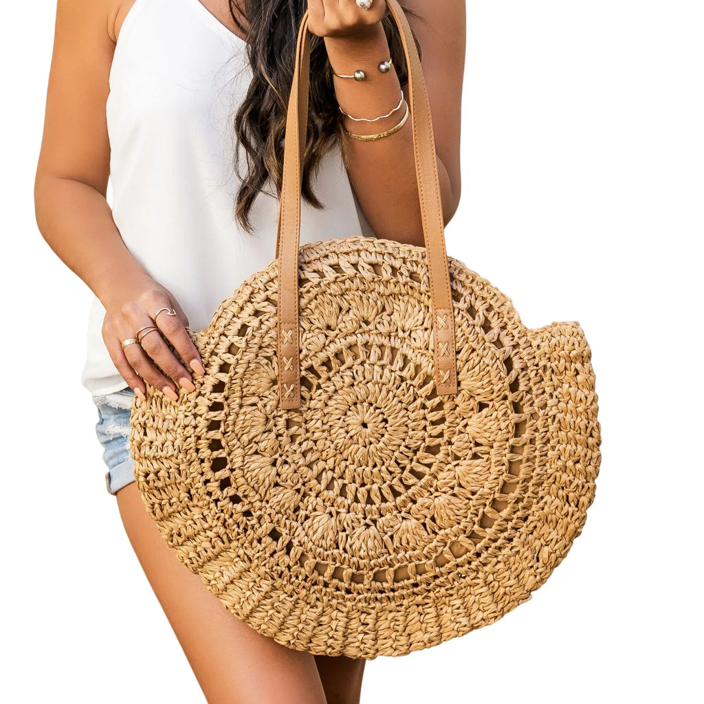Straw Circle Tote