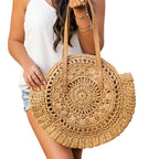 Straw Circle Tote