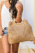 Aili's Corner straw tote handbags, natural woven design for summer outings
