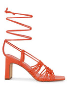 Women's Shoes - Heels Strings Attach Braided Tie Up Block Heeled Sandal