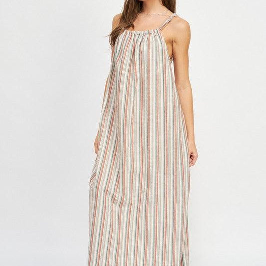 Women's Dresses Striped Maxi Dress With Pockets