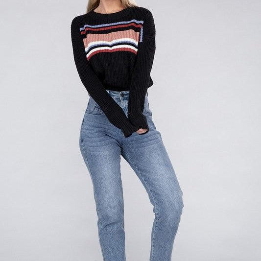 Women's Sweaters Striped Pullover Sweater