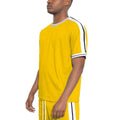 Striped Tape Short Sleeve Round Neck Shirts - VacationGrabs