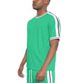 Striped Tape Short Sleeve Round Neck Shirts - VacationGrabs