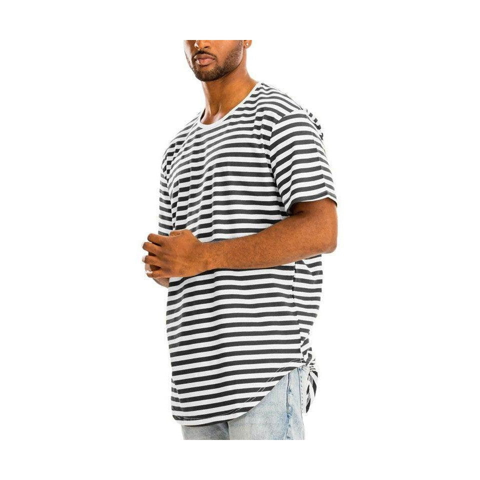 WEIV striped vacation shirts for men with a relaxed fit and stylish side split design