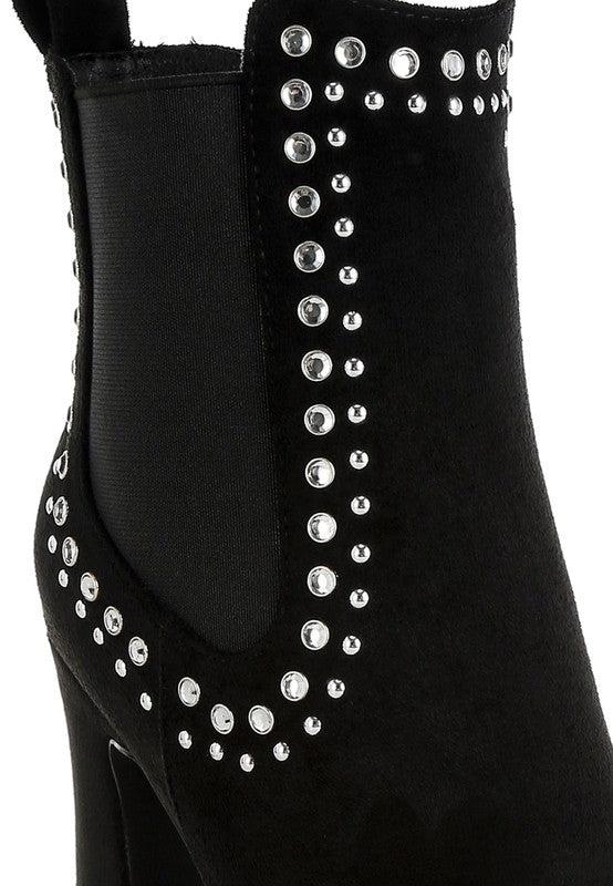 Rag Company stud embellished high ankle boots with stylish studded details and a sleek design