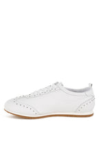 Women's white studded leather sneakers for casual outings
