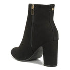 Rag Company stylish ankle boots for women in black with a chic high heel and side zipper detail