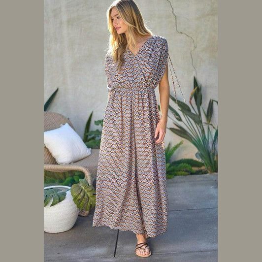 Davi & Dani Women's Maxi Jumpsuit in Print, perfect stylish beachwear for women