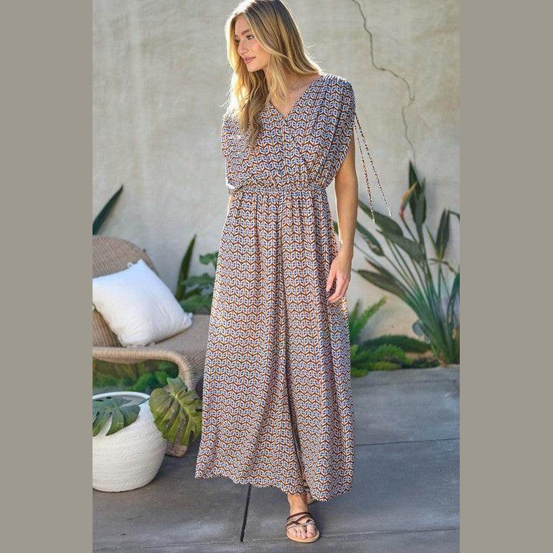 Davi & Dani Women's Maxi Jumpsuit in Print, perfect stylish beachwear for women