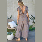Davi & Dani Women's Jumpsuit with Boho Print, perfect stylish beachwear for women.