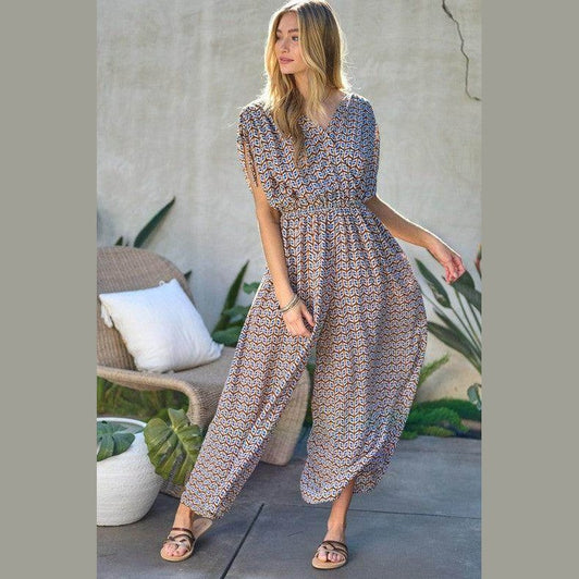 Davi & Dani women's jumpsuit in patterned design, perfect stylish beachwear for women