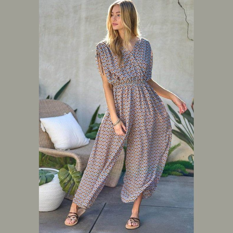 Davi & Dani women's jumpsuit in patterned design, perfect stylish beachwear for women