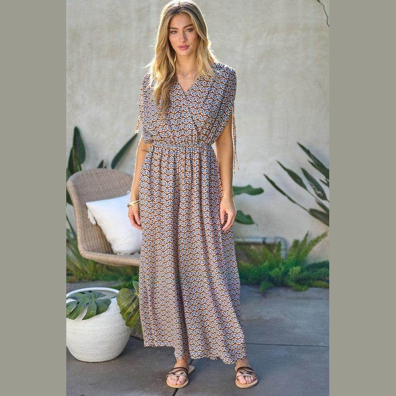 Davi & Dani Women's Jumpsuit in Patterned Design, perfect stylish beachwear for women