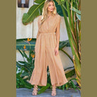 Davi & Dani stylish beachwear for women featuring a patterned jumpsuit with a flowy design