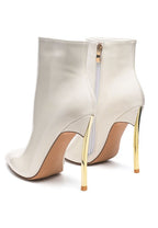 Rag Company stylish beige booties with a chic high heel and sleek zipper design