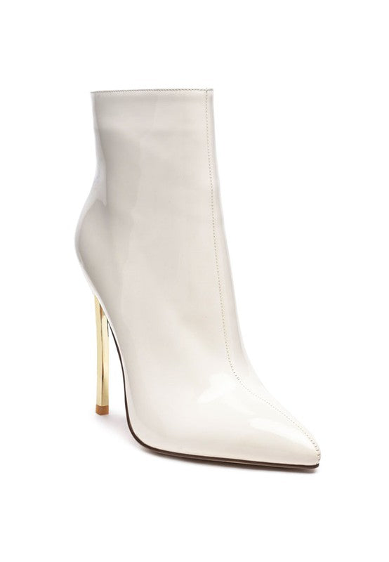 Rag Company stylish beige booties with a pointed toe and high stiletto heel for a chic look
