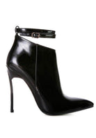 Rag Company stylish black ankle boots with a sleek design and high heel for fashionable wear