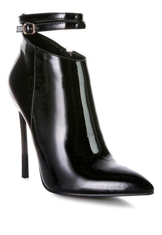 Rag Company stylish black ankle boots with pointed toe and sleek high heel for a chic look