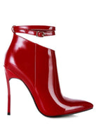 Stylish black ankle boots with sleek design and high stiletto heels for fashionable women