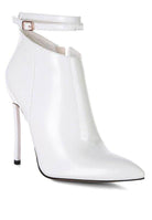 Stylish black ankle boots with a sleek design and high stiletto heels for elegant fashion