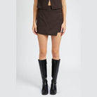 Emory Park stylish black skort made with a pinstripe design for a trendy look