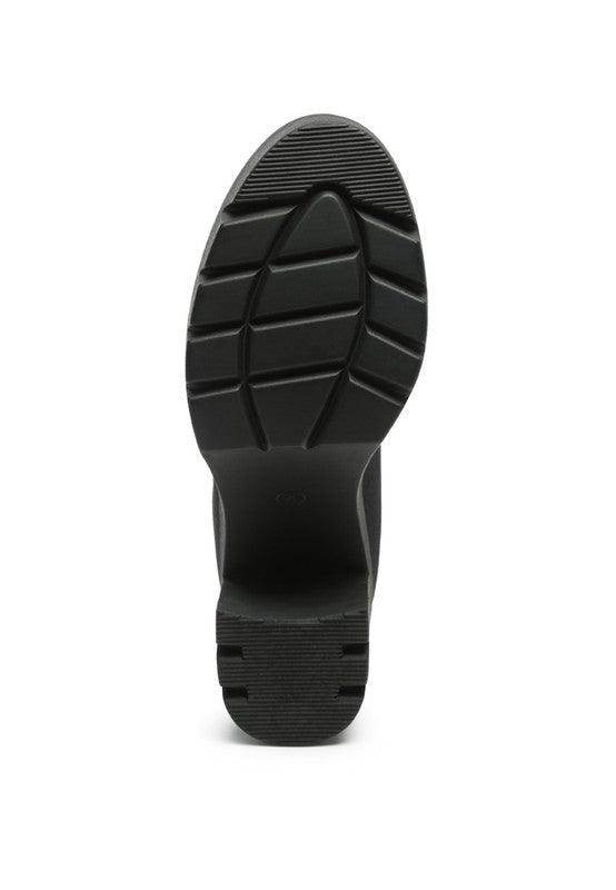 Rag Company stylish block heel footwear with a durable rubber outsole for comfort and stability